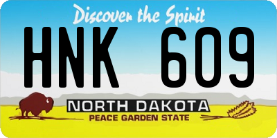 ND license plate HNK609