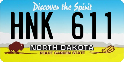 ND license plate HNK611