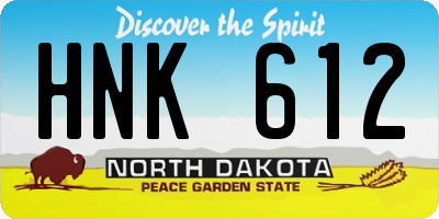 ND license plate HNK612