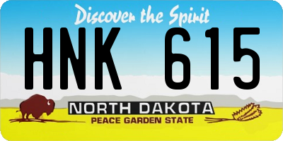 ND license plate HNK615