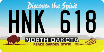 ND license plate HNK618