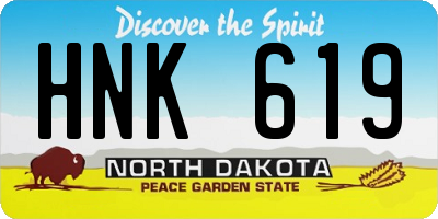 ND license plate HNK619