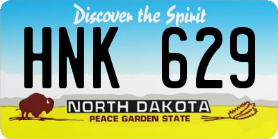 ND license plate HNK629