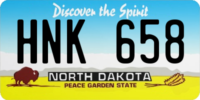 ND license plate HNK658
