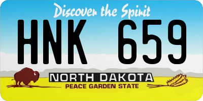 ND license plate HNK659