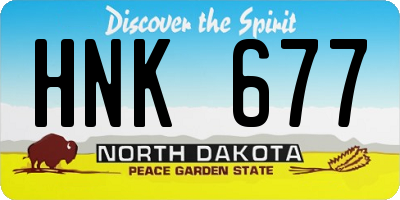ND license plate HNK677