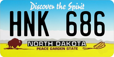 ND license plate HNK686