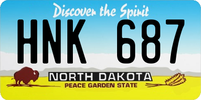 ND license plate HNK687
