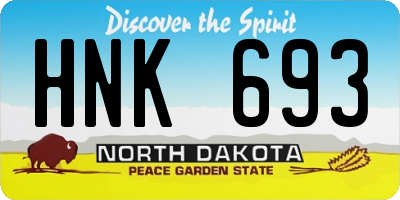 ND license plate HNK693