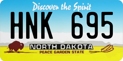 ND license plate HNK695