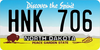 ND license plate HNK706