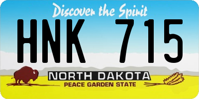 ND license plate HNK715