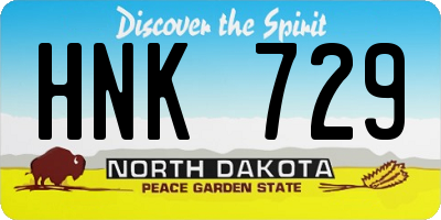 ND license plate HNK729
