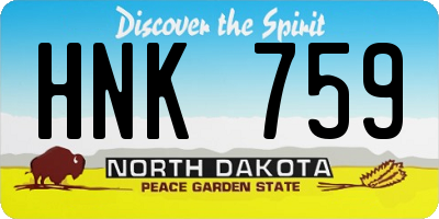 ND license plate HNK759