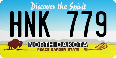 ND license plate HNK779