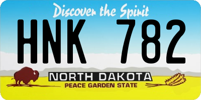 ND license plate HNK782