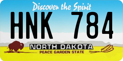 ND license plate HNK784