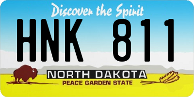 ND license plate HNK811