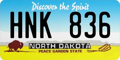 ND license plate HNK836