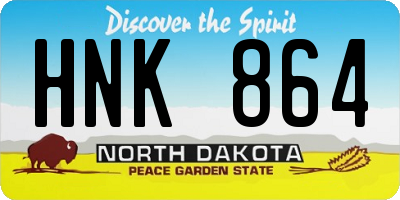 ND license plate HNK864