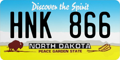 ND license plate HNK866