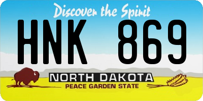 ND license plate HNK869