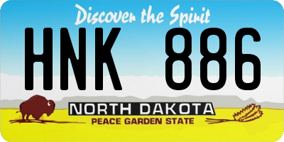 ND license plate HNK886