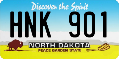 ND license plate HNK901