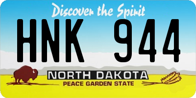 ND license plate HNK944