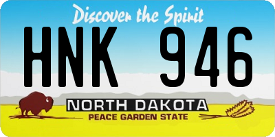 ND license plate HNK946