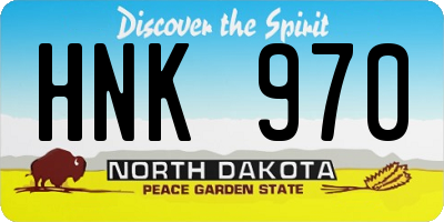 ND license plate HNK970