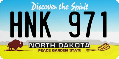 ND license plate HNK971