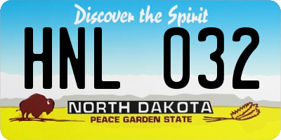 ND license plate HNL032