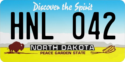 ND license plate HNL042