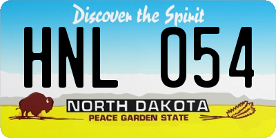 ND license plate HNL054