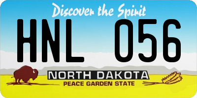 ND license plate HNL056