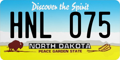 ND license plate HNL075