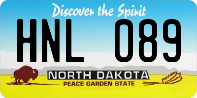 ND license plate HNL089