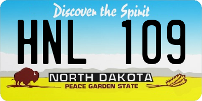 ND license plate HNL109