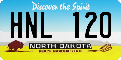 ND license plate HNL120