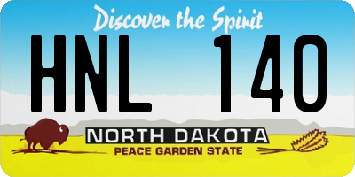 ND license plate HNL140