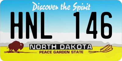 ND license plate HNL146