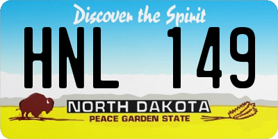 ND license plate HNL149