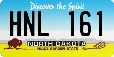 ND license plate HNL161