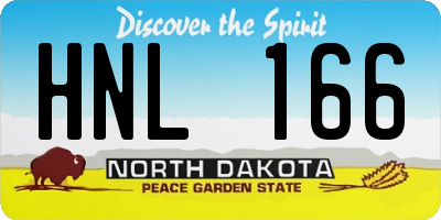 ND license plate HNL166