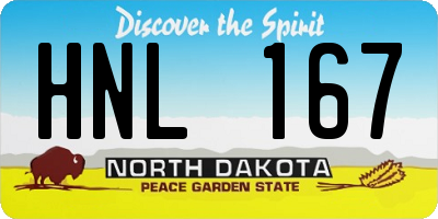 ND license plate HNL167