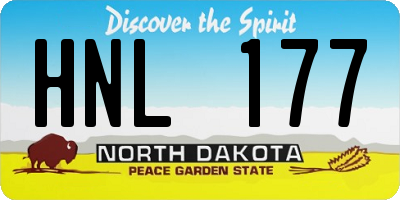 ND license plate HNL177