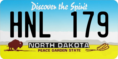 ND license plate HNL179