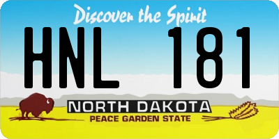 ND license plate HNL181