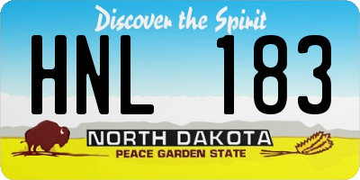 ND license plate HNL183